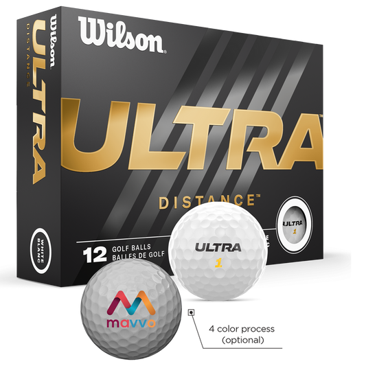 White Wilson Ultra Distance Golf Balls