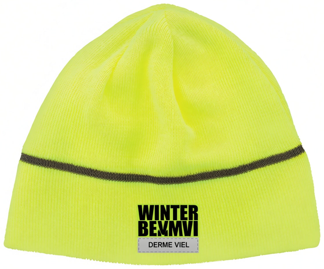 Winter Beanie with Reflective Stripe