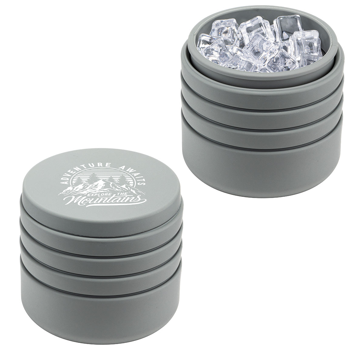 Dark Gray Collapsible Wine Cooler & Ice Bucket