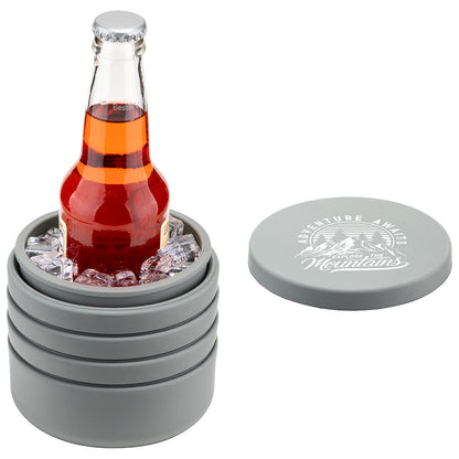 Dark Gray Collapsible Wine Cooler & Ice Bucket