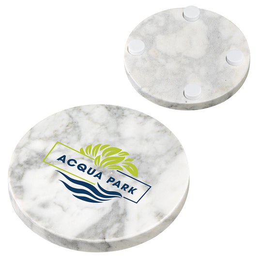 Marble White Juno Marble Coaster