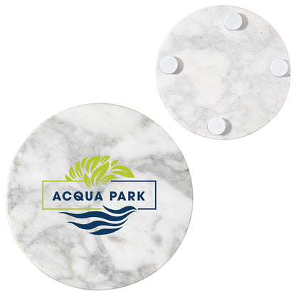 Marble White Juno Marble Coaster