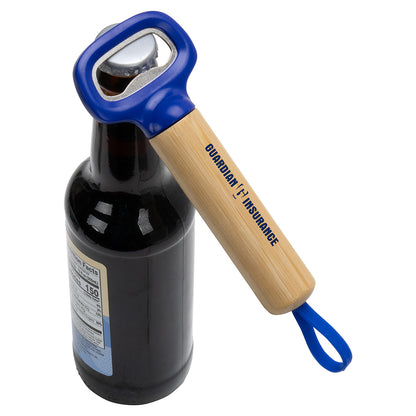 Black Pop Top Bamboo Bottle Opener