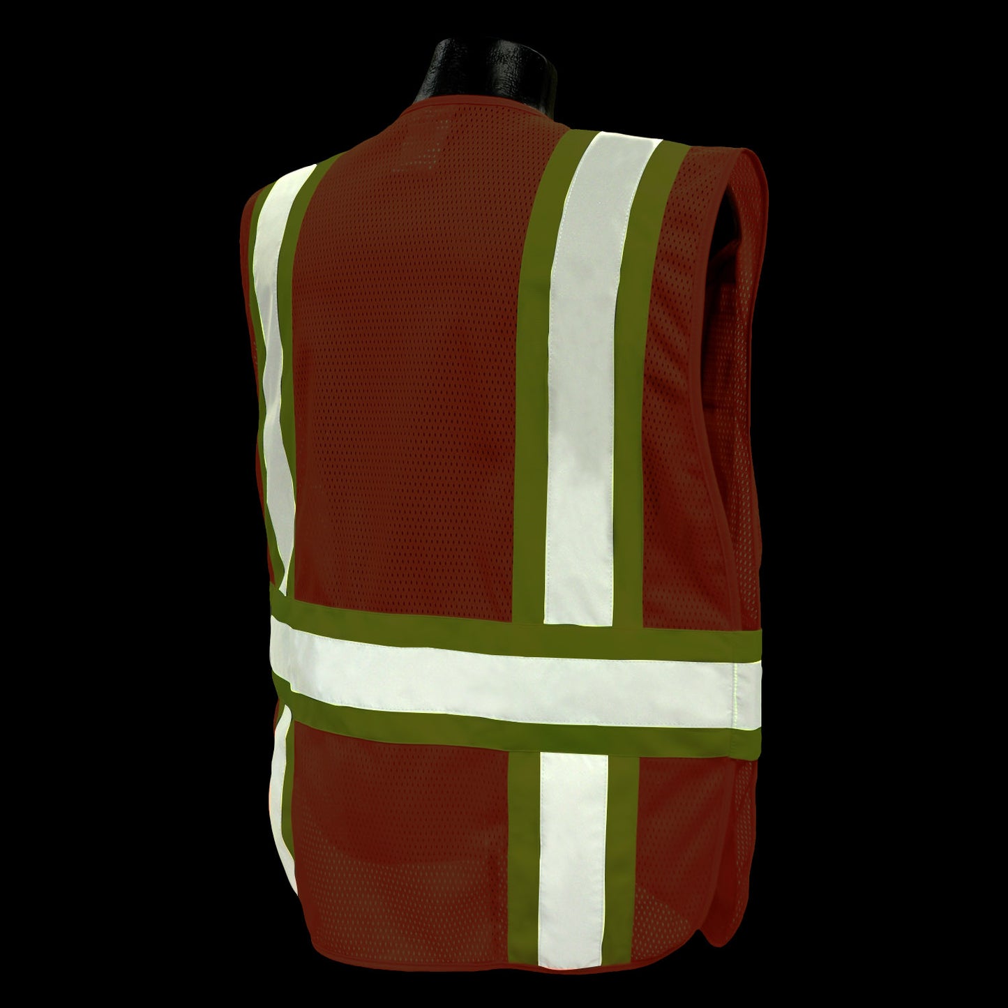 SV23-2 Type R Class 2 Expandable Two Tone Mesh Safety Vest - Green - Size 3X-5X