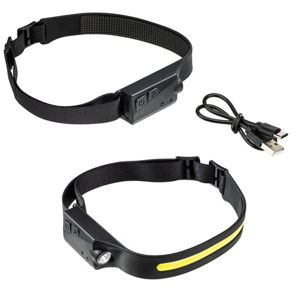 Black Best Buddy Tools® Comet 2-in-1 Rechargeable COB Lightbar & LED Headlamp with On/Off Sensor