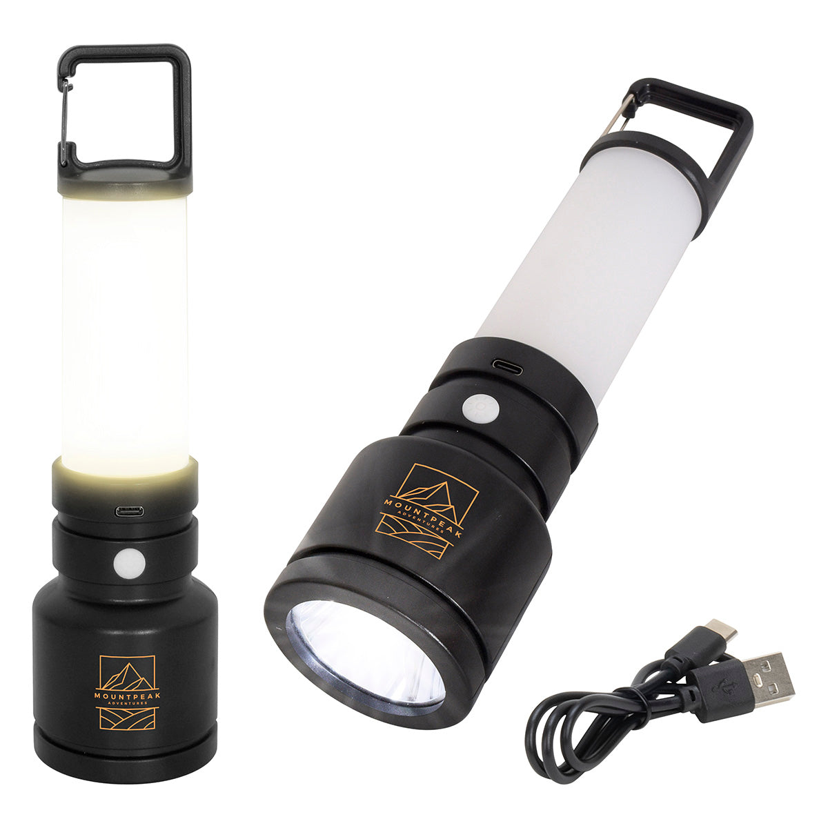 Black Best Buddy Tools ® Rechargeable Double-Duty Flashlight with Lantern