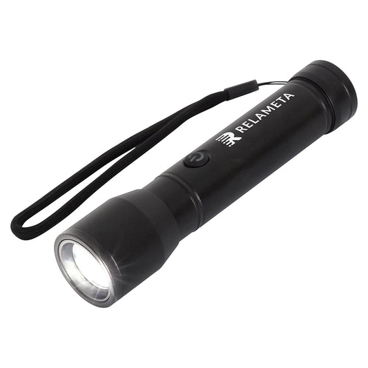 Black Best Buddy Tools ® Rechargeable Super Beam Aluminum Flashlight