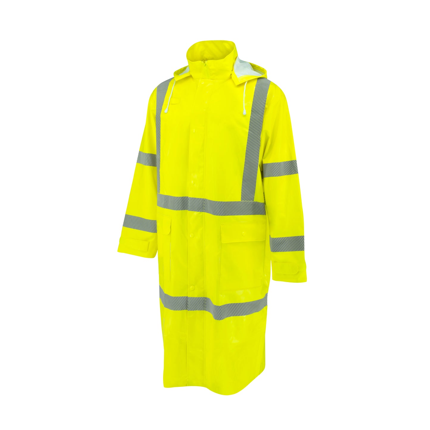 RW08C Class 3 Self-Extinguishing Raincoat - Lime - Size  XL