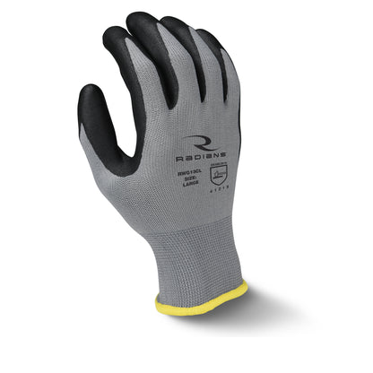 RWG13C Polyester Shell Foam Nitrile Gripper Glove - Size L