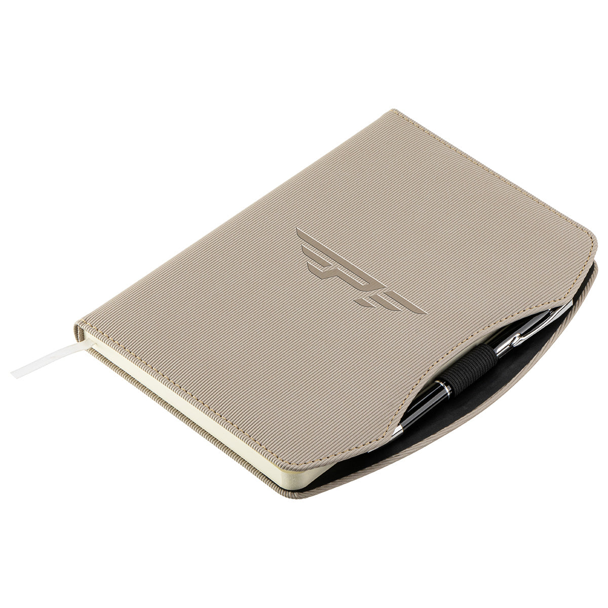 Beige Arc Hardcover Journal with Pen