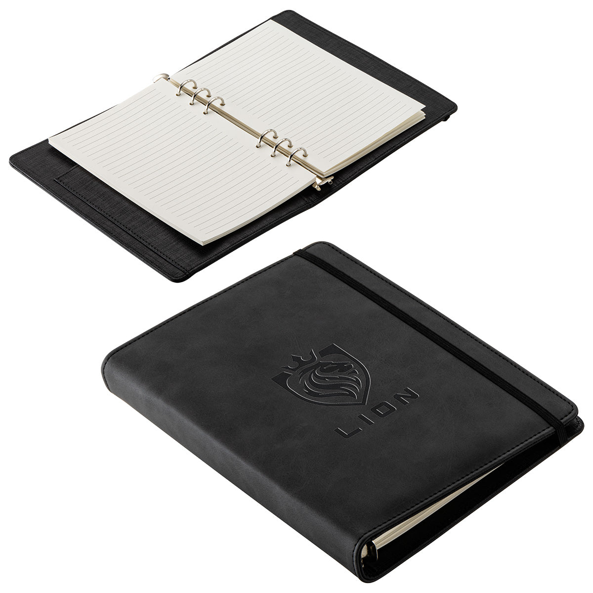 Black Chronicle Refillable Ring Binder