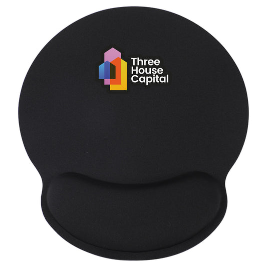 Crest Non-Slip Mouse Pad with Foam Wrist Rest