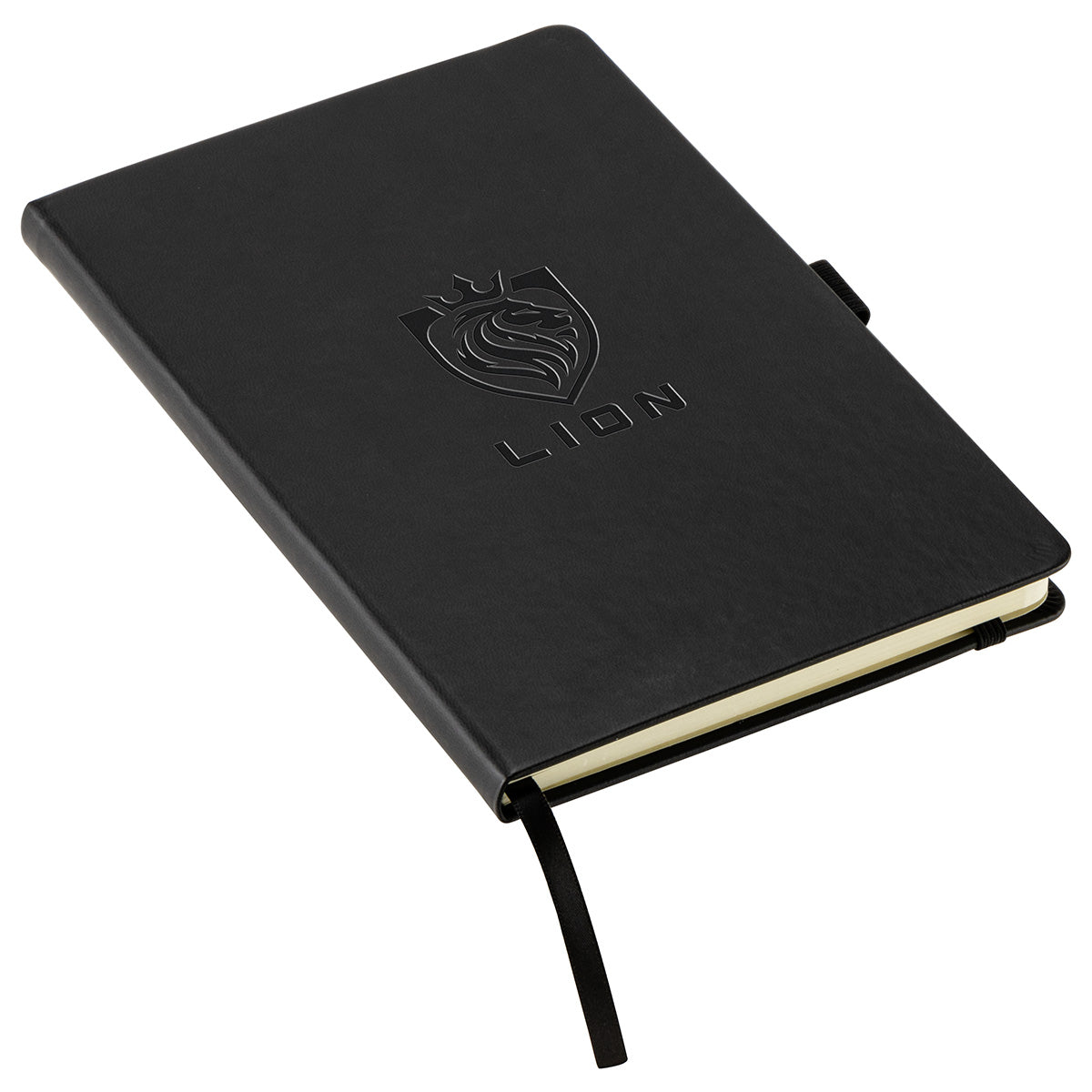 Black Elan Hardcover Journal with Pen Loop and Inner Pocket