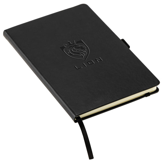 Black Elan Hardcover Journal with Pen Loop and Inner Pocket