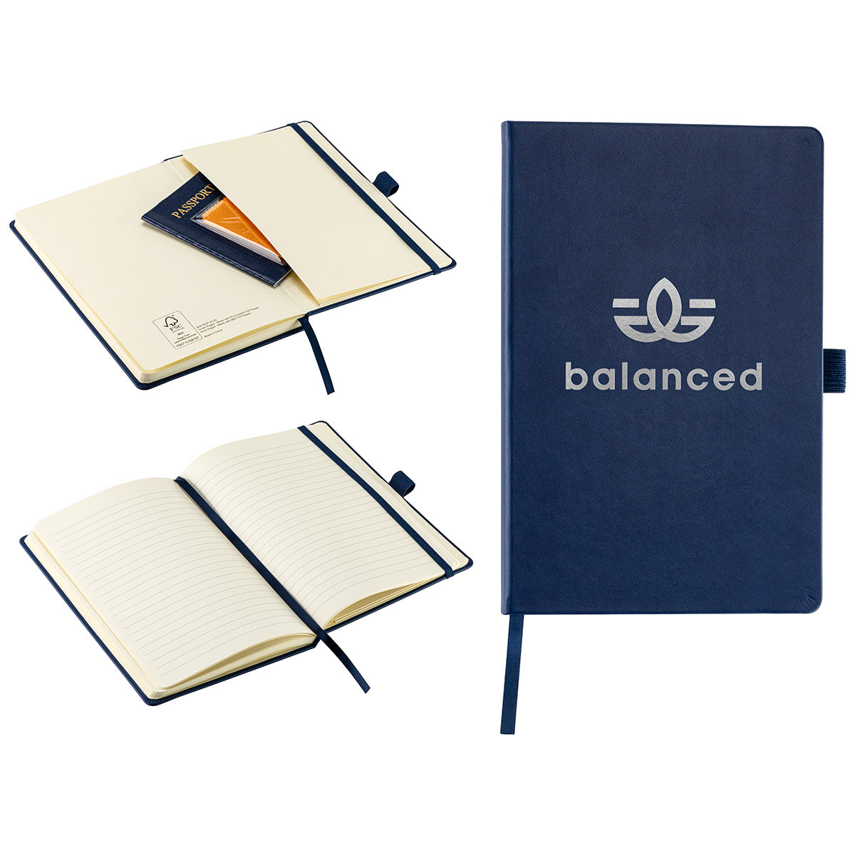 Elan Hardcover Journal with Pen Loop and Inner Pocket