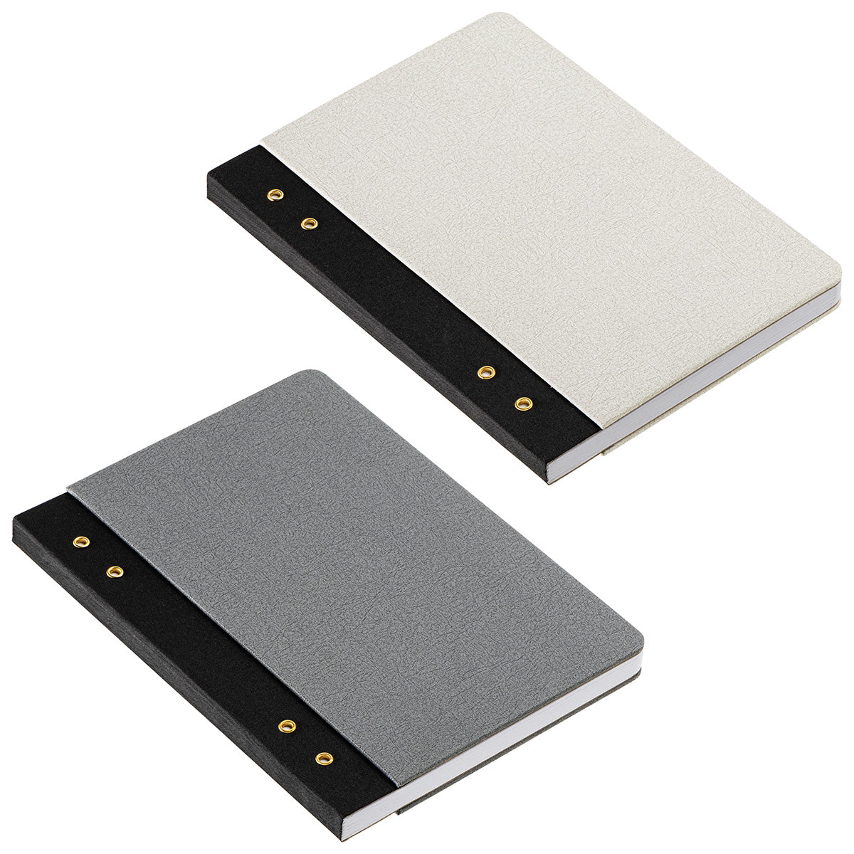 Dark Gray Executive FSC® Journal with Textured Grommet Spine