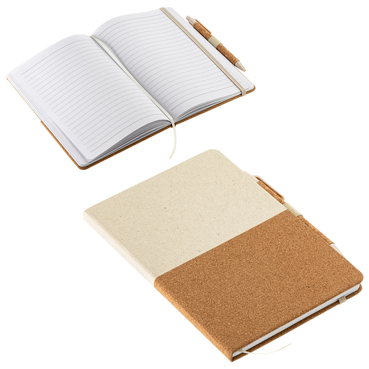 Natural GrassField Cork Recycled Journal with Pen