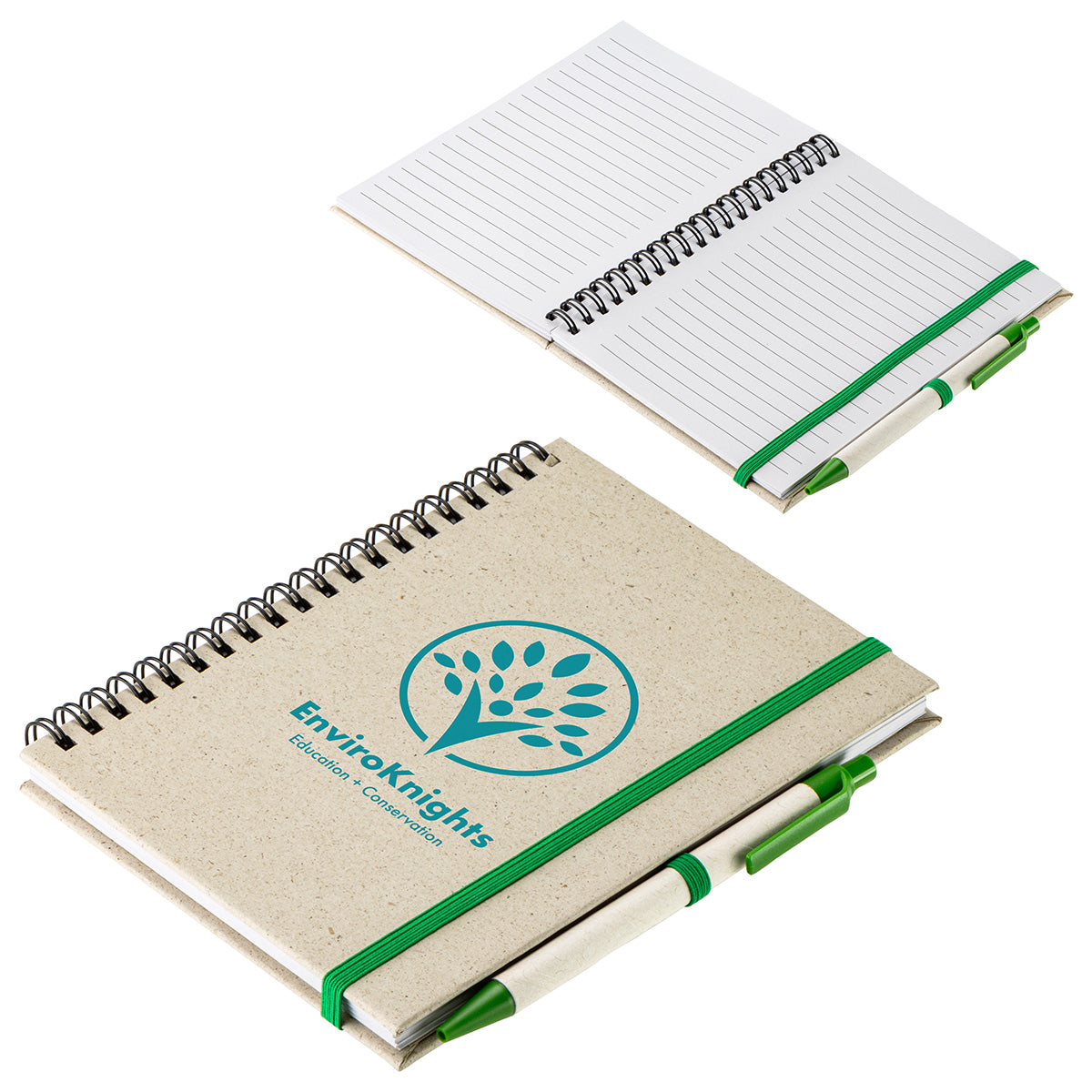 Black Prairie Fragrant Grass Recycled Spiral Notebook with Pen