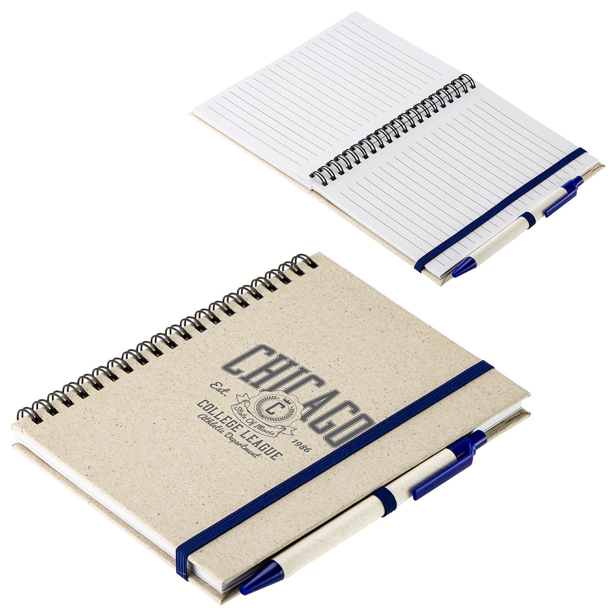 Black Prairie Fragrant Grass Recycled Spiral Notebook with Pen