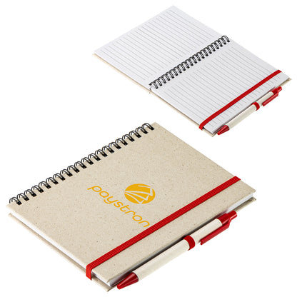 Black Prairie Fragrant Grass Recycled Spiral Notebook with Pen