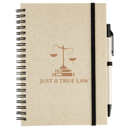 Prairie Fragrant Grass Recycled Spiral Notebook with Pen