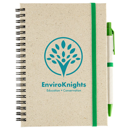 Prairie Fragrant Grass Recycled Spiral Notebook with Pen