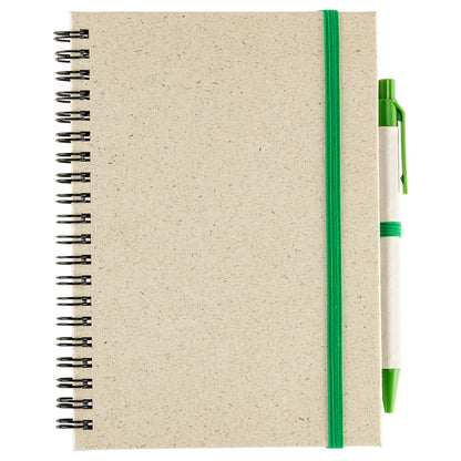 Prairie Fragrant Grass Recycled Spiral Notebook with Pen