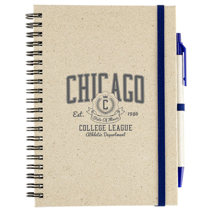 Prairie Fragrant Grass Recycled Spiral Notebook with Pen