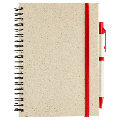 Prairie Fragrant Grass Recycled Spiral Notebook with Pen
