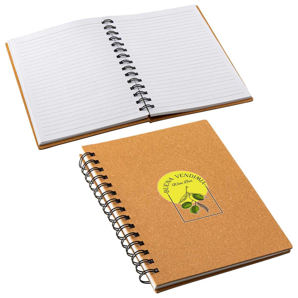Brown Wildwood Cardboard Spiral Notebook
