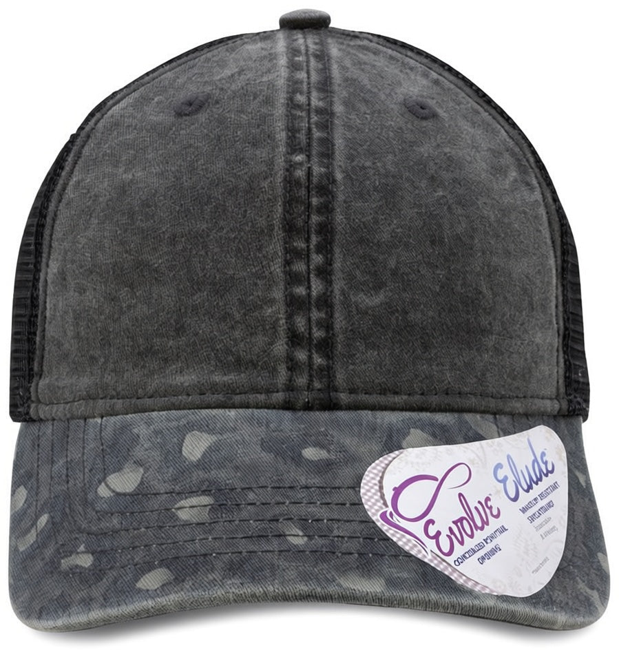 Women's Printed Bill with Mesh Back Cap - JANET