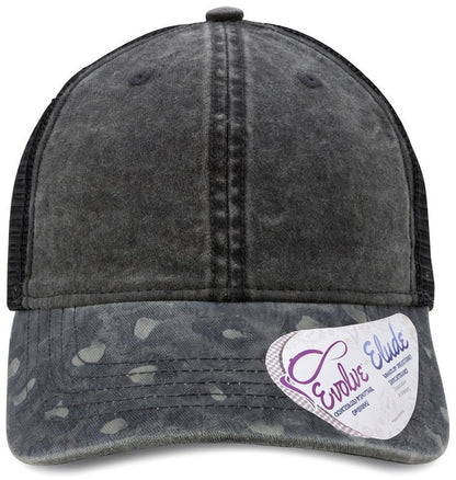 Women's Printed Bill with Mesh Back Cap - JANET