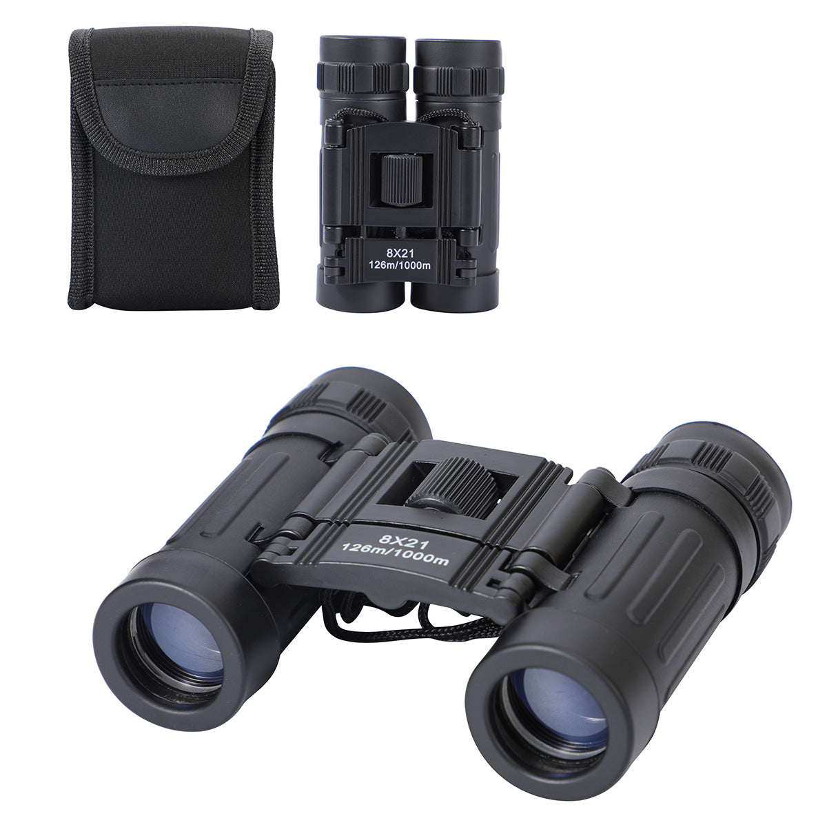 Black Best Buddy Tools® 8x21 Compact Pocket Binocular