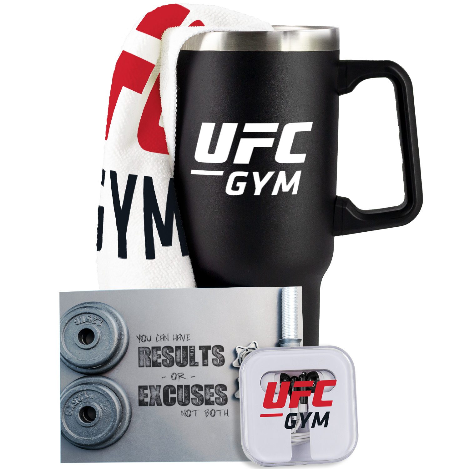 Workout Kit with 40 oz Tumbler, Earbuds & Rally Towel