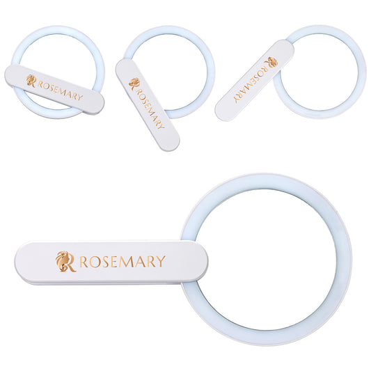 White Cabaret LED Mirror with Swivel Handle