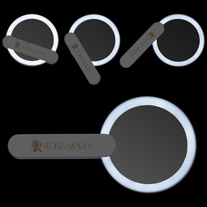 White Cabaret LED Mirror with Swivel Handle