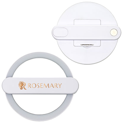 White Cabaret LED Mirror with Swivel Handle