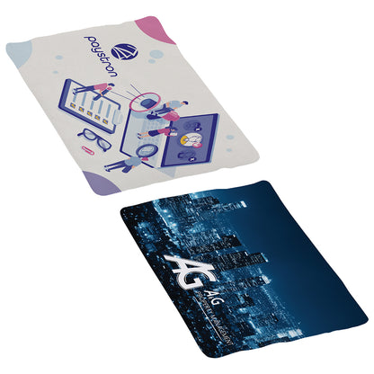 Light Gray Tablet 11" x 7" Microfiber Cleaning Cloth- Full-Color