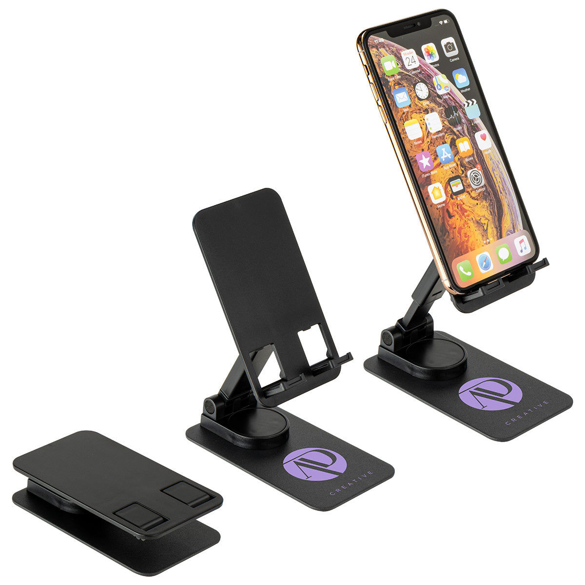 Black Ellipse 360 Degree Rotation Heavy Duty Phone Stand