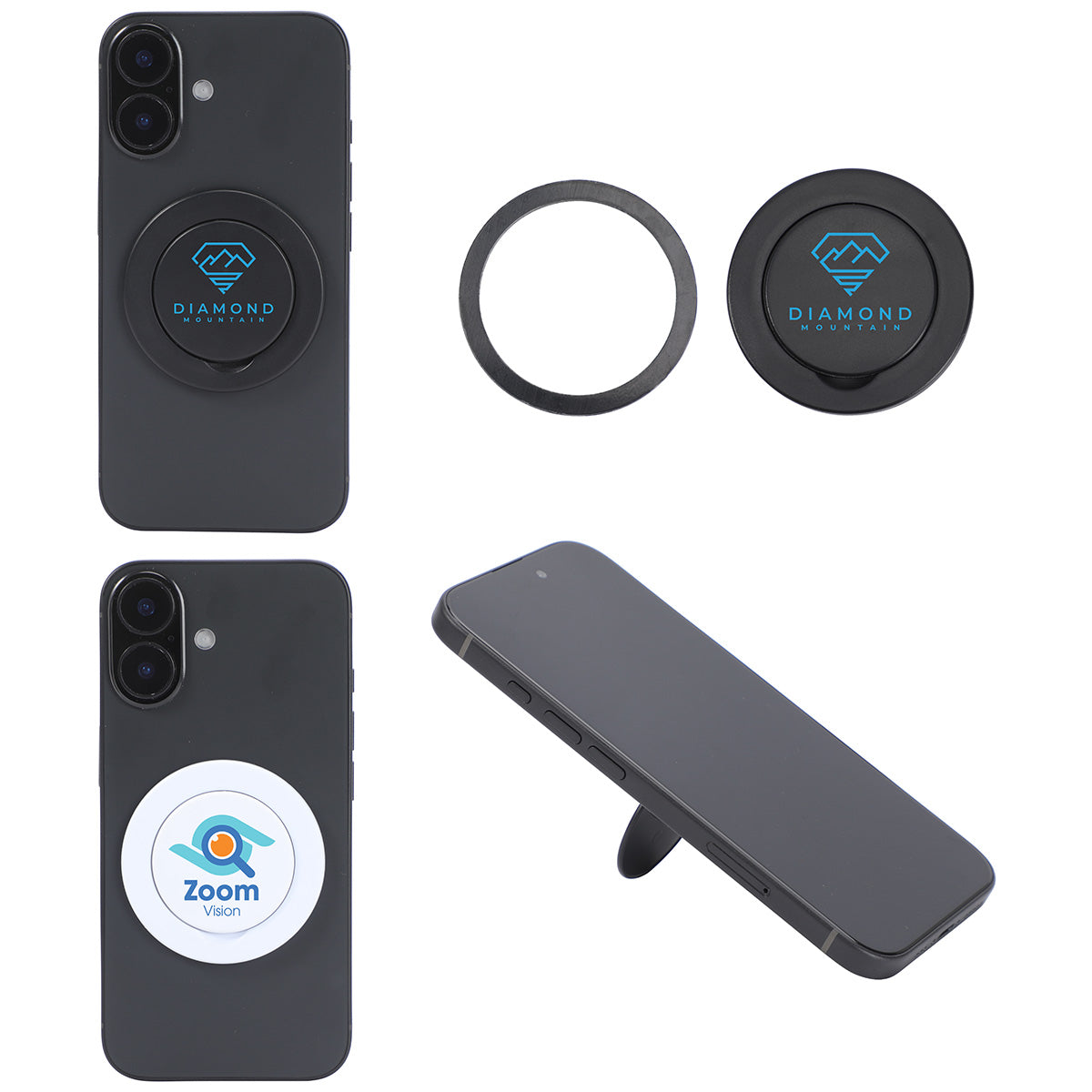 Black Magnetic Phone Holder & Stand