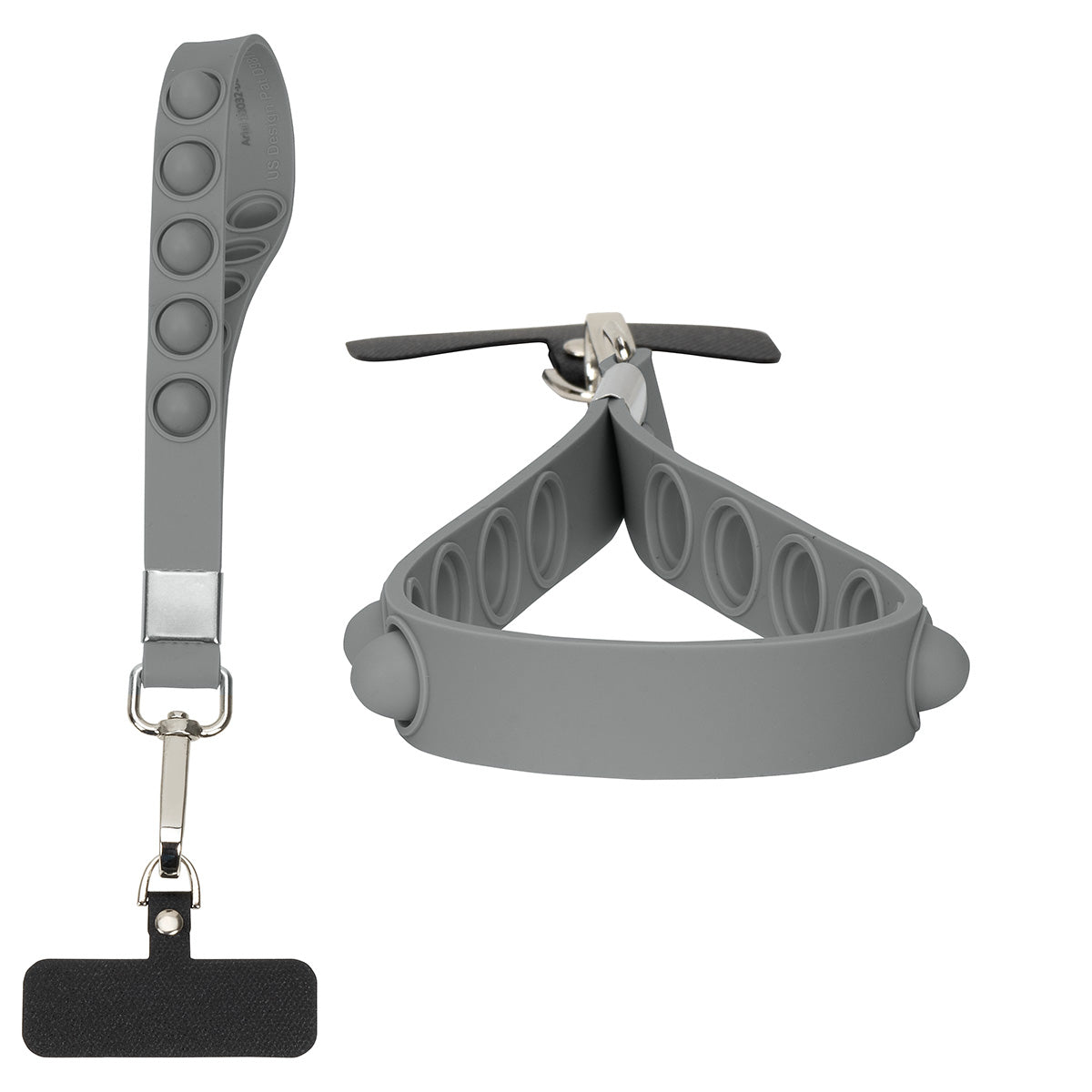 2-in-1 Push Pop Stress Reliever Phone and Keychain Wristlet