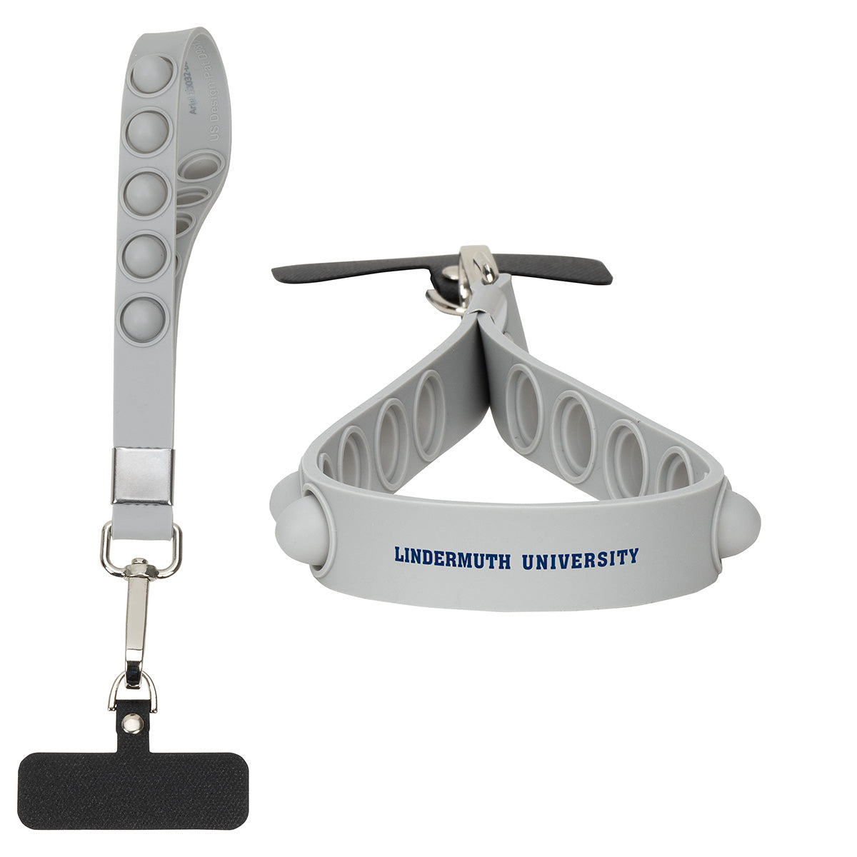 2-in-1 Push Pop Stress Reliever Phone and Keychain Wristlet