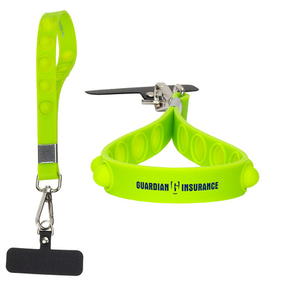 2-in-1 Push Pop Stress Reliever Phone and Keychain Wristlet