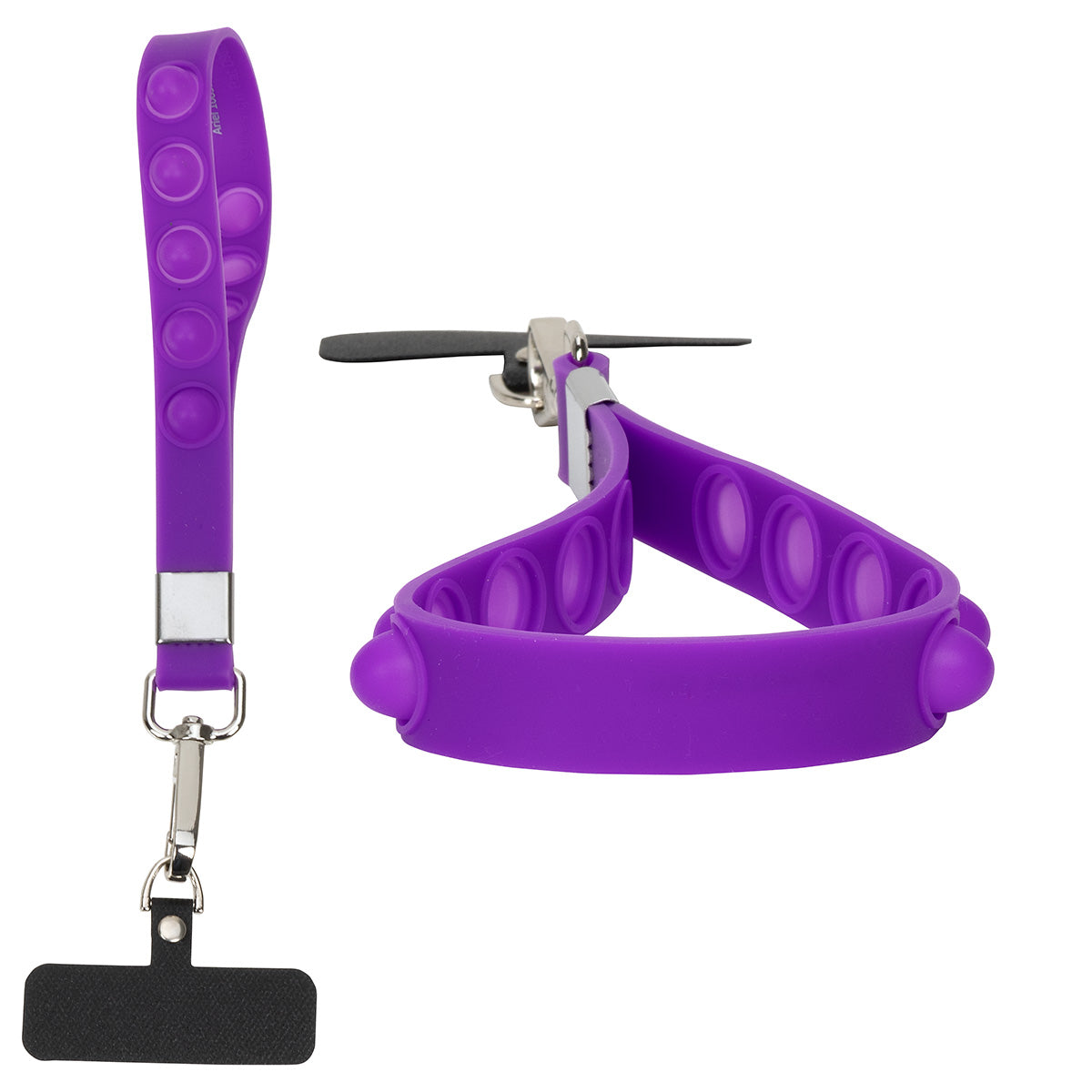 2-in-1 Push Pop Stress Reliever Phone and Keychain Wristlet