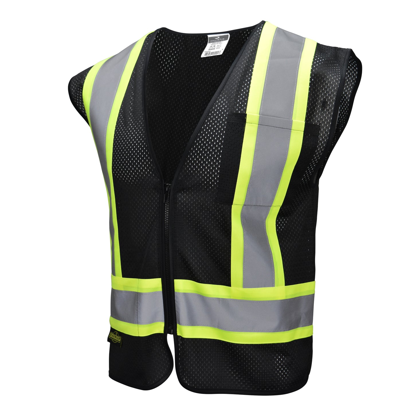 SV22-1 Economy Type O Class 1 Two Tone Safety Vest - Black - Size XL