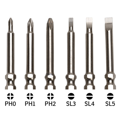 Black/Clear Best Buddy Tools® 6-in-1 Quick Release Screwdriver