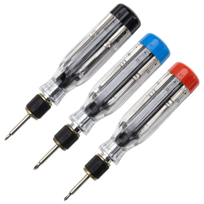 Black/Clear Best Buddy Tools® 6-in-1 Quick Release Screwdriver