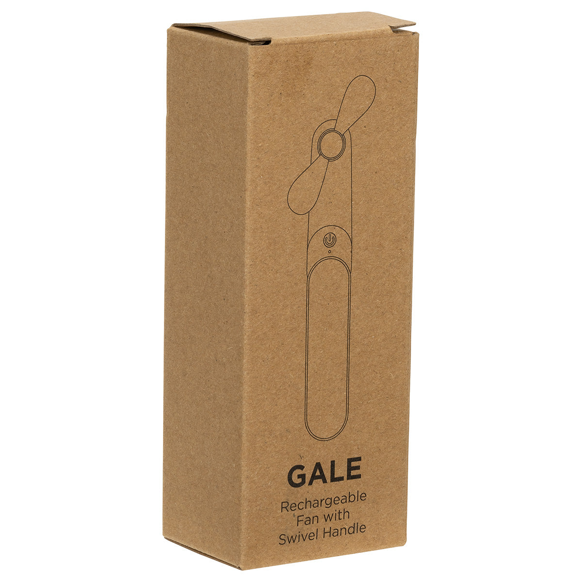 White/Gray Gale Rechargeable Fan with Swivel Handle