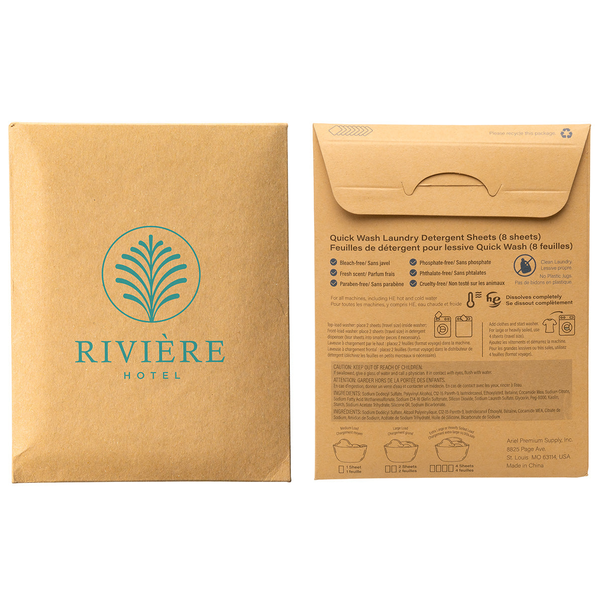 Brown Quick Wash Laundry Detergent Sheets