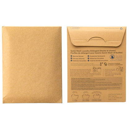 Brown Quick Wash Laundry Detergent Sheets
